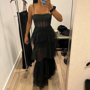 BCBG MAXAZRIA Corset Tulle Gown